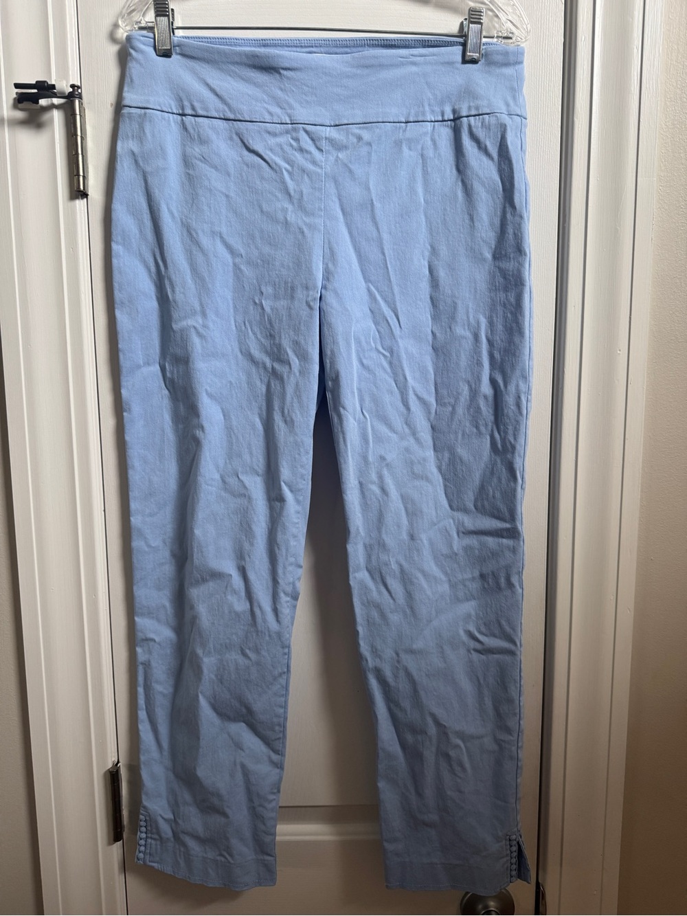crown & ivy Light Blue Straight-Leg Pull-On Pants